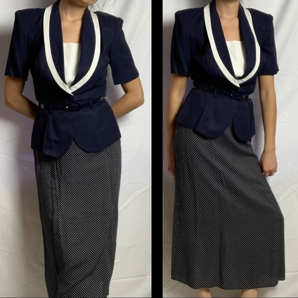 Vintage Dresses & Skirts - Vtg Panache 2-Piece Top&Skirt